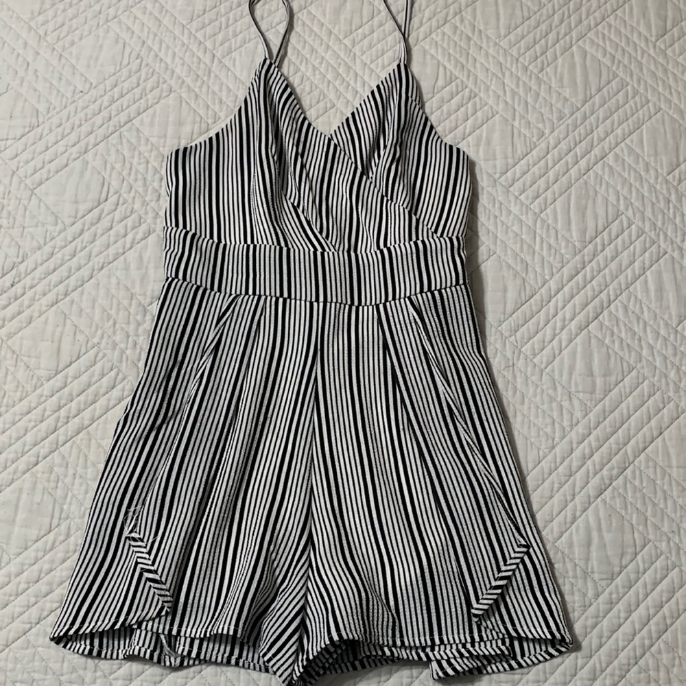 Black and white romper